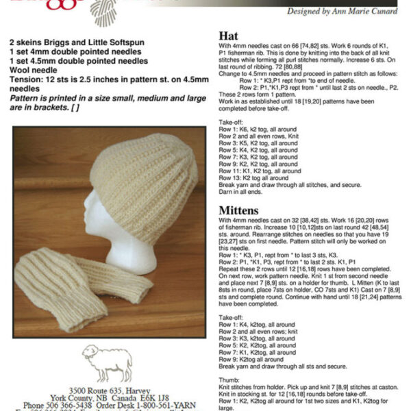 All Dressed Up / Hat & Mitten Set